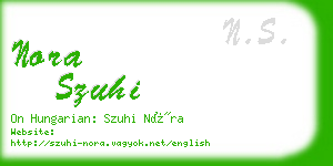 nora szuhi business card
